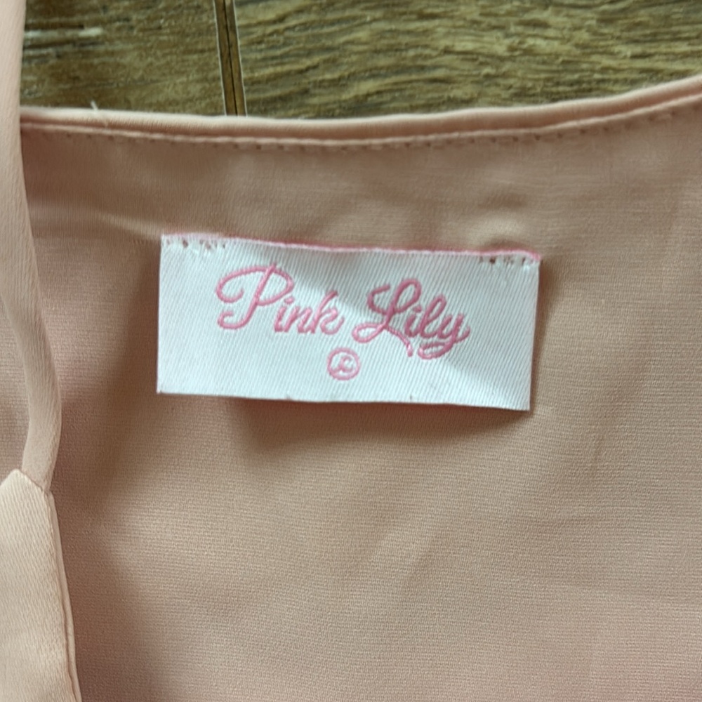 Pink Lily Blush Ruffle Blouse - Picture 3 of 6